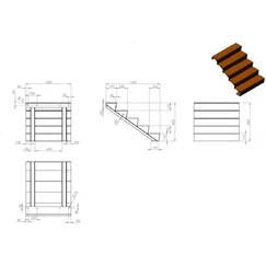 Cortenové schody 100 cm (5 stupňov)