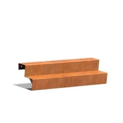 Cortenové schody 125 cm (2 stupne) 