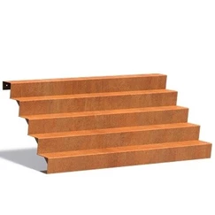 Cortenové schody 200 cm (5 stupňov)