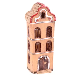 Keramický domček 49 cm - hnedé okná
