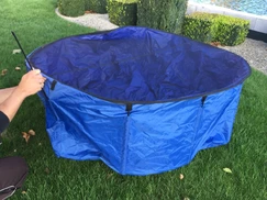Kruhové skladacie akvárium na ryby priemer 120 cm, výška 60 cm