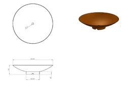 Misa na vodu 60 cm - s otvorom