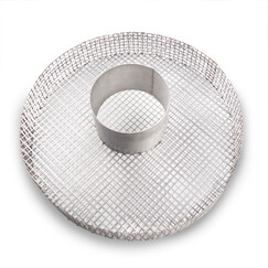 Okrúhly sací kôš z nehrdzavejúcej ocele, nástavec 160 mm, Ø 480 mm