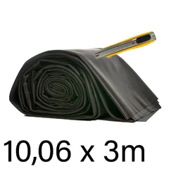Zvyšný kus fólie 10,06x3m=30,18m² (Oasefol 10,06m šírka / 1,02mm EPDM guma)