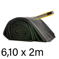 Zvyšná fólia 6,10x2=12,20m² (šírka 6,10m / 1,02mm EPDM guma Firestone PondGard)