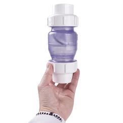 Kontrolná klapka priehľadná 50 mm bez pružiny