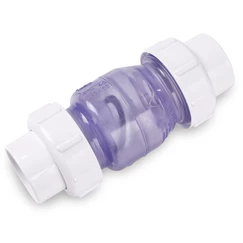 Kontrolná klapka priehľadná 50 mm bez pružiny