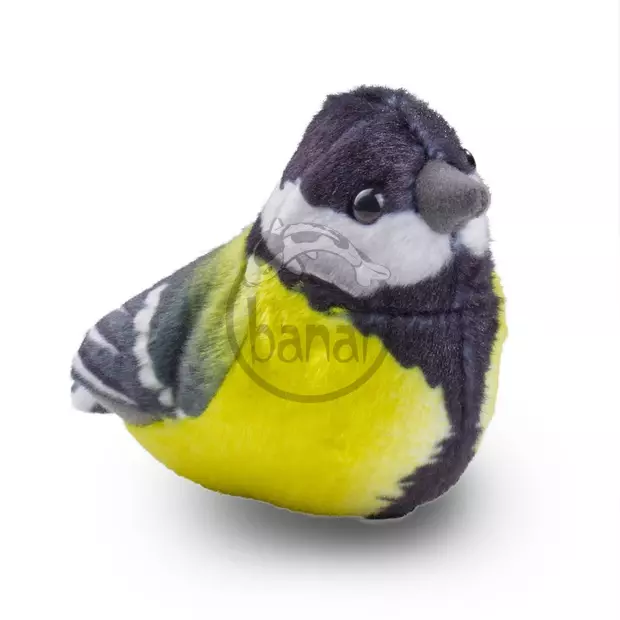 Plyšový vták so zvukom Sýkorka koňadra