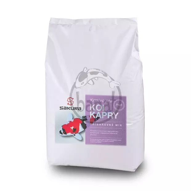 Trojfarebné krmivo - 3 mm vrece 15 kg krmiva pre koi