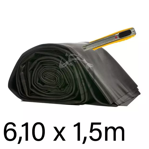 Zvyšný kus fólie 6,10x1,5=9,15m² (Oasefol 6,10m šírka / 1,02mm EPDM guma)