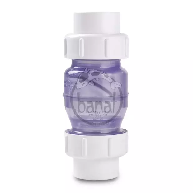 Kontrolná klapka priehľadná 50 mm bez pružiny