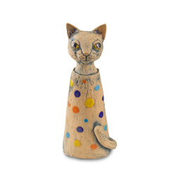 Keramická mačka s bodkami - 40 cm