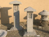 Japonská lampa Miyoshi hrubá podstava 90 cm - sivá žula