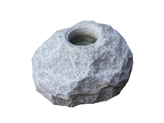 Hrubo tesaná kamenná nádržka pr. 55 cm - žula
