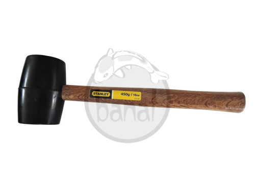 FatMax gumová palica čierna 430 g s drevenou rukoväťou