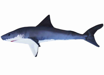 Vankúš Žralok biely 120 cm