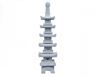 Tokushu Go Ju Tou Pagoda 210 cm - sivý granit