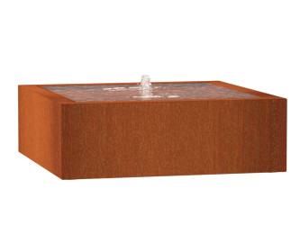 Cortenový vodný stôl štvorec 100 x100 x 40 cm