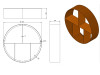 Cortenový drevník kruh 150 cm