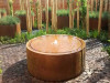 Cortenový vodný stôl okrúhly 80 x 40 cm