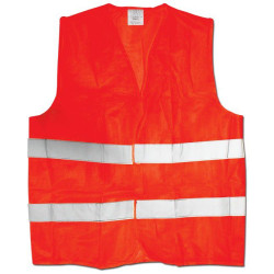Reflexná výstražná vesta oranžová - veľkosť XXL