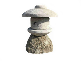 Kamenná lampa na balvane 45 cm - granit