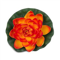 Oranžový kvet lekna priemer 18 cm