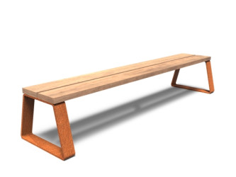Cortenová lavička MIO 230 cm