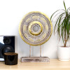Drevená dekorácia zlatý kruh - 40 cm