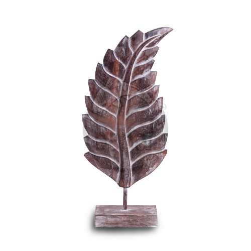 Drevená dekorácia list - 40 cm