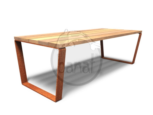 Cortenový stôl MIO 230 cm