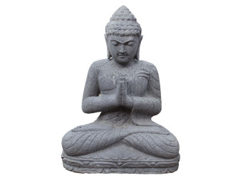 Buddha Atmandiali Mudra 60 cm - river stone 