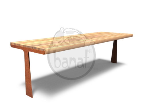 Cortenový stôl GRO 230 cm