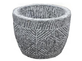 Žulový kvetináč 60x60 cm - šedý granit
