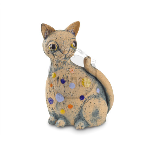 Keramická mačka s bodkami - 31 cm